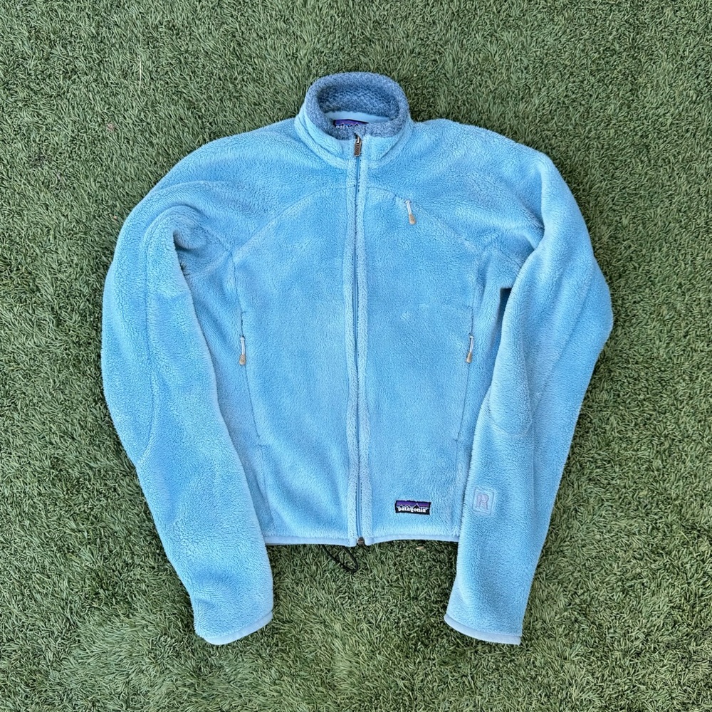 Patagonia Jacket Coat Zip Up Fleece Sweater Common Threads Light Blue Women's XS